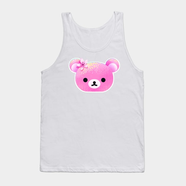 Sakura Cherry Blossom Kawaii Japanese Pink Rilakkuma III Tank Top by banditotees